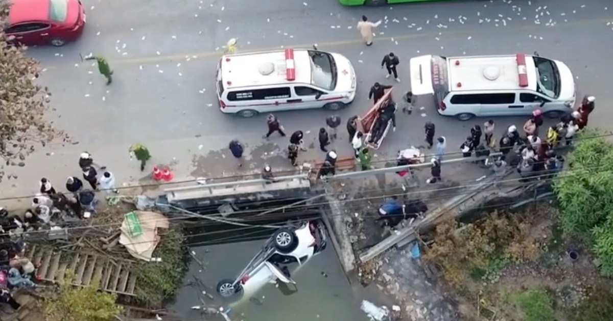 7 người đi ô tô tử vong dưới kênh nước: Các nạn nhân đều là người thân