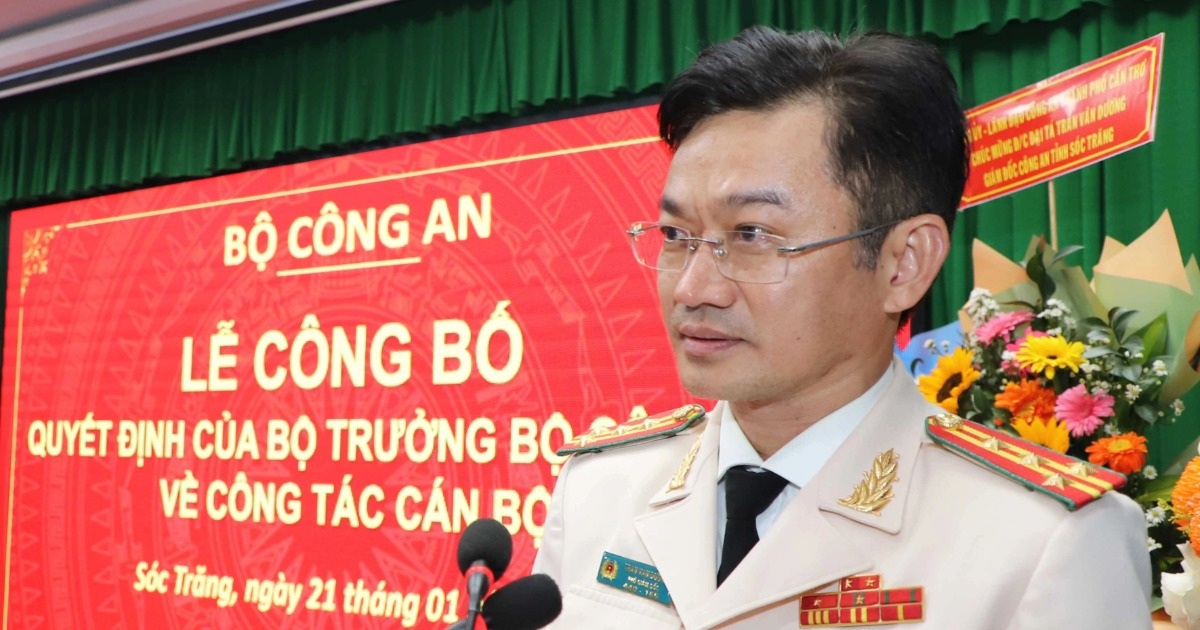 Đại tá Trần Văn Dương làm Giám đốc Công an tỉnh Sóc Trăng