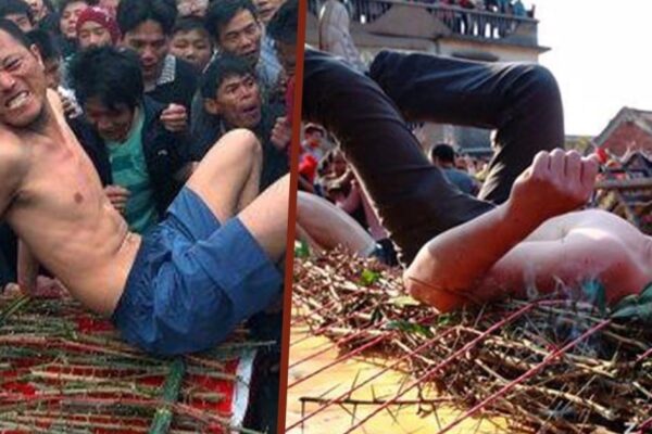 Nghi Lễ Độc Đáo Ngày Tết: Lăn Qua Giường Gai Nhọn Để Cầu May Mắn Nghi lễ đón Tết đau đớn nhất: Lăn qua giường đầy gai nhọn để cầu may mắn