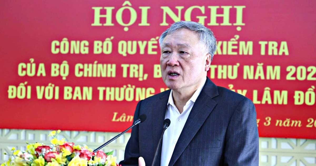 Đoàn Kiểm tra số 1923 của Bộ Chính trị, Ban Bí thư kiểm tra tỉnh Lâm Đồng năm 2025 Bộ Chính trị, Ban Bí thư công bố quyết định kiểm tra tại tỉnh Lâm Đồng