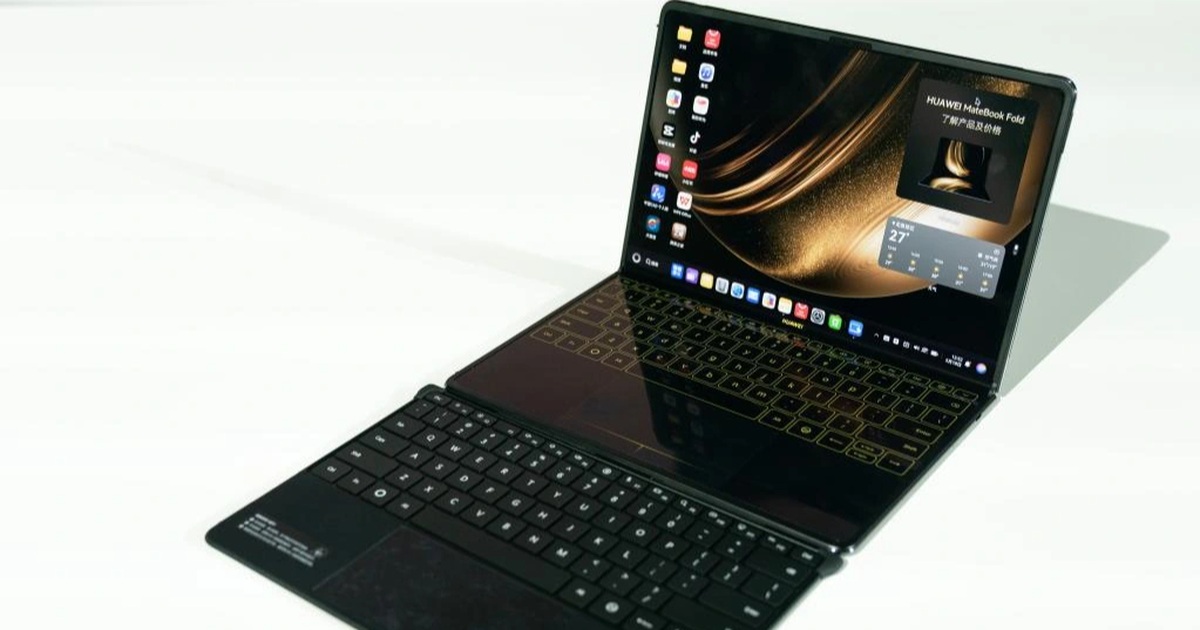 Huawei Ra Mắt Laptop Màn Hình Gập Chạy HarmonyOS 5 Cận cảnh laptop màn hình gập, chạy hệ điều hành tự phát triển của Huawei