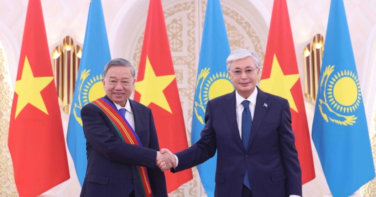 Lễ trao tặng Huân chương Hữu nghị hạng Nhất của Kazakhstan cho Tổng Bí thư Tô Lâm Lễ trao tặng Huân chương Hữu nghị hạng Nhất của Kazakhstan cho Tổng Bí thư Tô Lâm