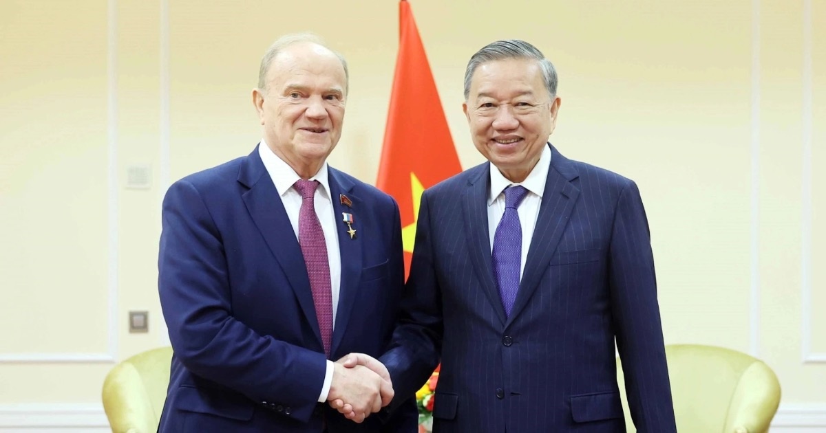 Tổng Bí thư Tô Lâm Tiếp Chủ tịch Đảng Cộng sản Nga Gennady Zyuganov Tổng Bí thư Tô Lâm tiếp Chủ tịch Đảng Cộng sản Nga Gennady Zyuganov