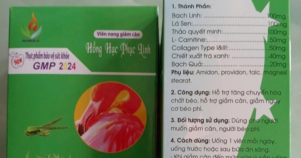Cảnh Báo: Viên Nang Giảm Cân Hồng Hạc Phục Linh Chứa Chất Cấm Gây Hại Tim Mạch Viên nang giảm cân Hồng Hạc Phục Linh có chứa chất cấm gây hại tim mạch