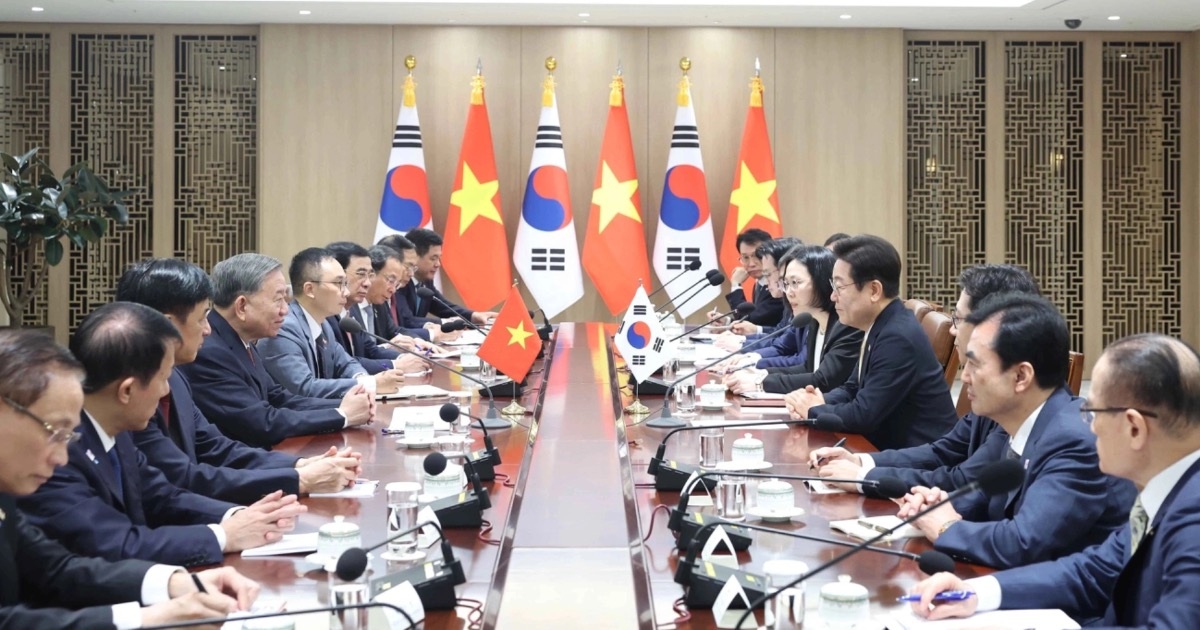 Tổng Bí thư Tô Lâm hội đàm với Tổng thống Hàn Quốc Lee Jae Myung