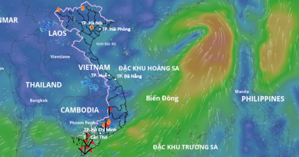 Áp thấp nhiệt đới có thể hình thành trên Biển Đông trong 24 giờ tới Áp thấp nhiệt đới có thể hình thành trên Biển Đông trong 24 giờ tới