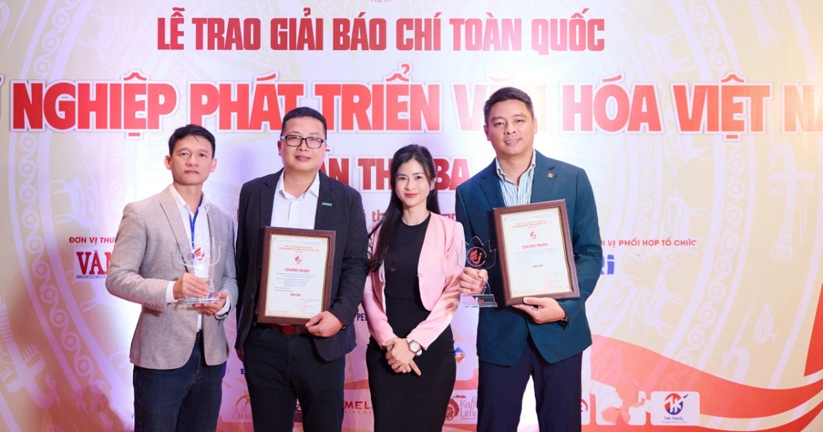 Báo Dân trí giành 3 giải báo chí "Vì sự nghiệp phát triển Văn hóa Việt Nam"