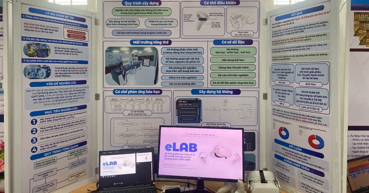 Dốc hết học bổng, 2 học sinh "xây" cả phòng thí nghiệm nằm trong kính VR cũ