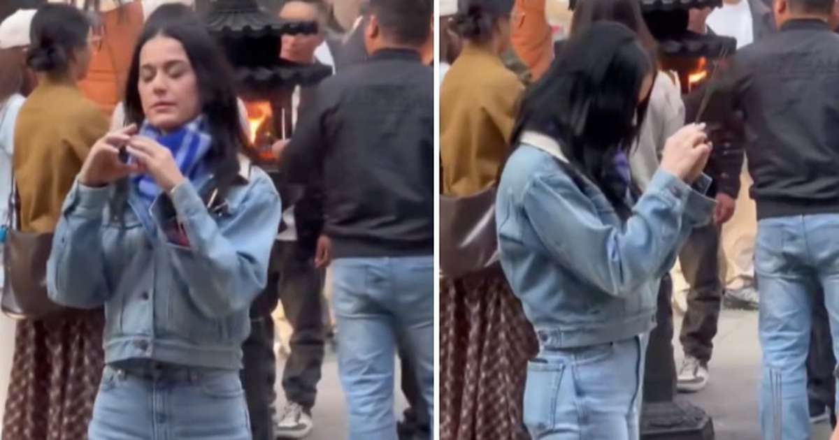 Hình ảnh Katy Perry đi chùa, thành tâm khấn vái gây sốt mạng
