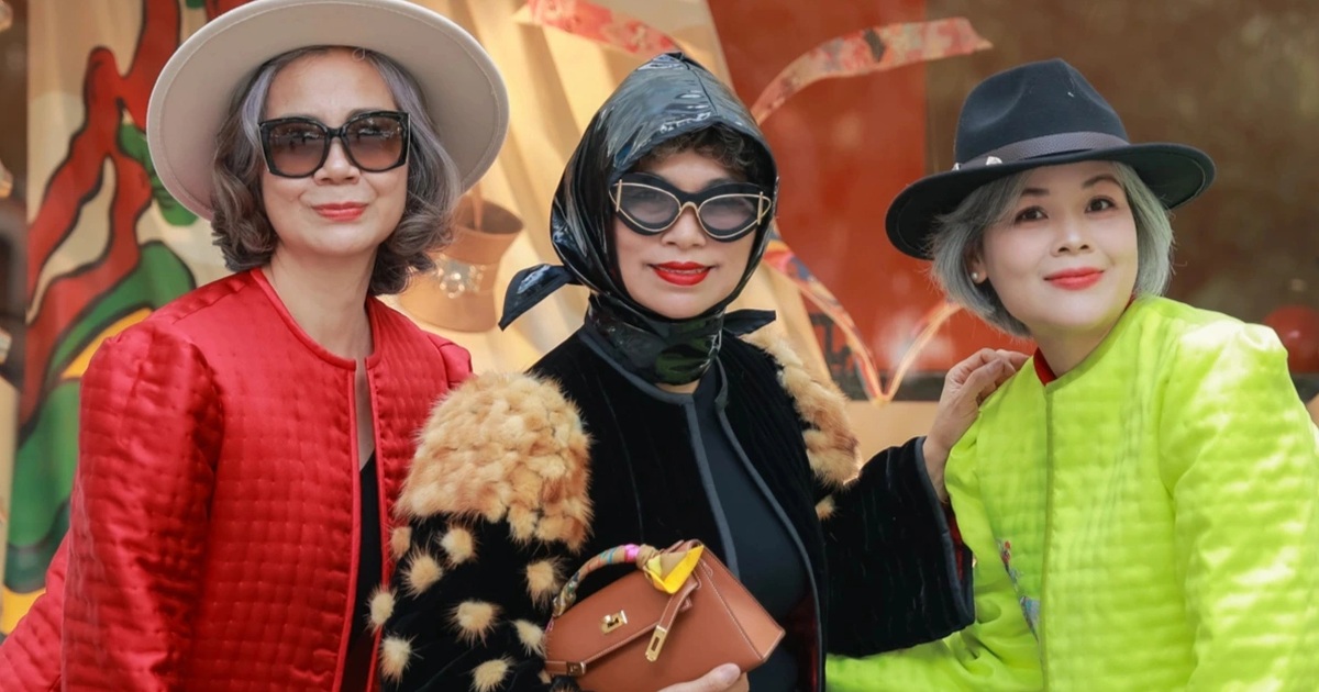 Quý cô tóc bạc Hà Nội diện áo chần bông, chơi túi hàng hiệu trăm triệu đồng